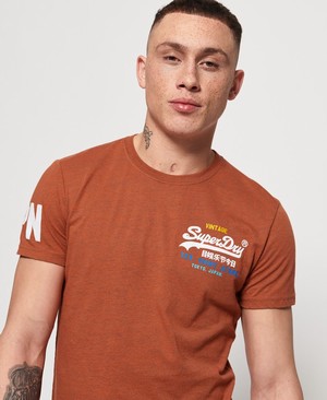 Superdry Vintage Logo Cali Fade Lite Férfi Pólók Narancssárga | MXLOD0167